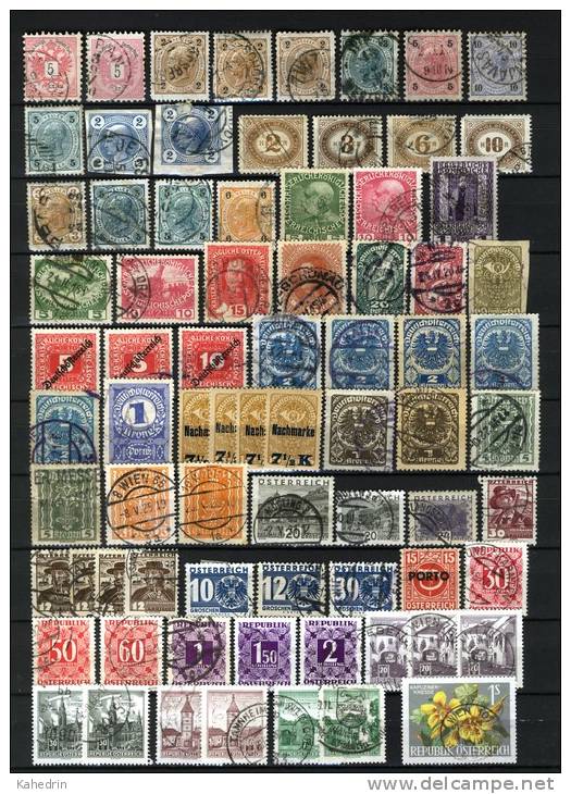 Österreich / Austria, Lot Of Stamps (o) Used, 2 Scans - Verzamelingen