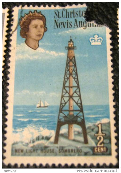 St Christopher Nevis And Anguilla 1963 New Lighthouse Sombrero 0.5c - Used - St.Christopher, Nevis En Anguilla (...-1980)