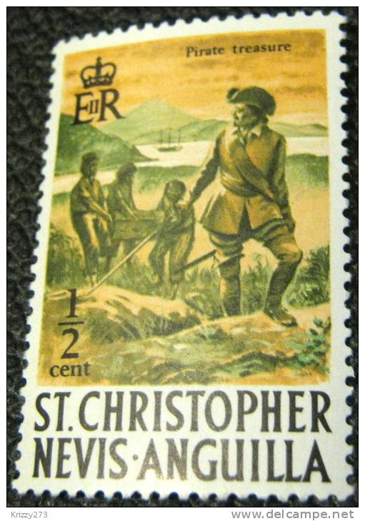 St Christopher Nevis And Anguilla 1970 Pirate Treasure 0.5c - Mint - St.Christopher, Nevis En Anguilla (...-1980)