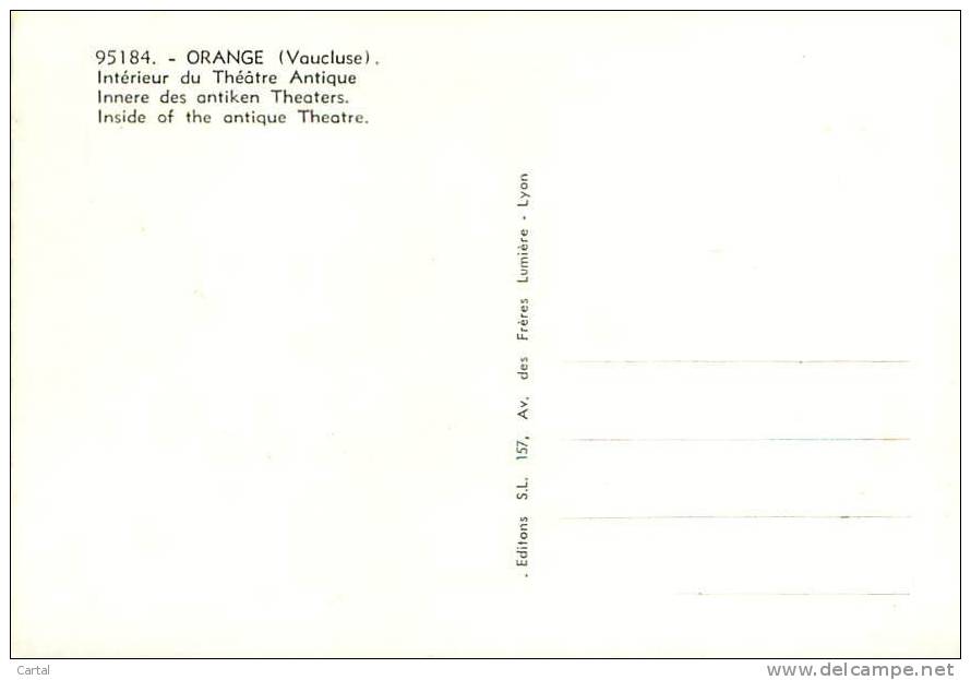 CPM - 84 - ORANGE - Intérieur Du Théâtre Antique (Editions S.L.  95184) - Orange