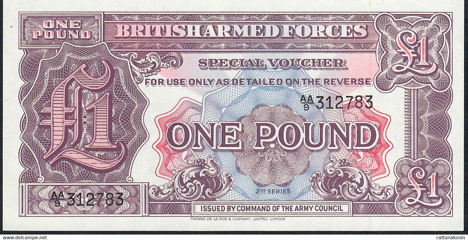 GREAT BRITAIN  PM22a 1 POUND   1948 #AA/9    UNC. - British Armed Forces & Special Vouchers