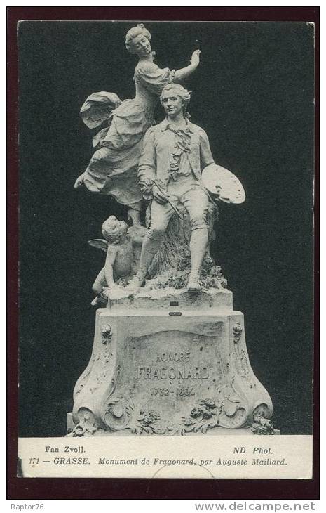 CPA 06 GRASSE Monument De Fragonard Par Auguste Maillard - Grasse