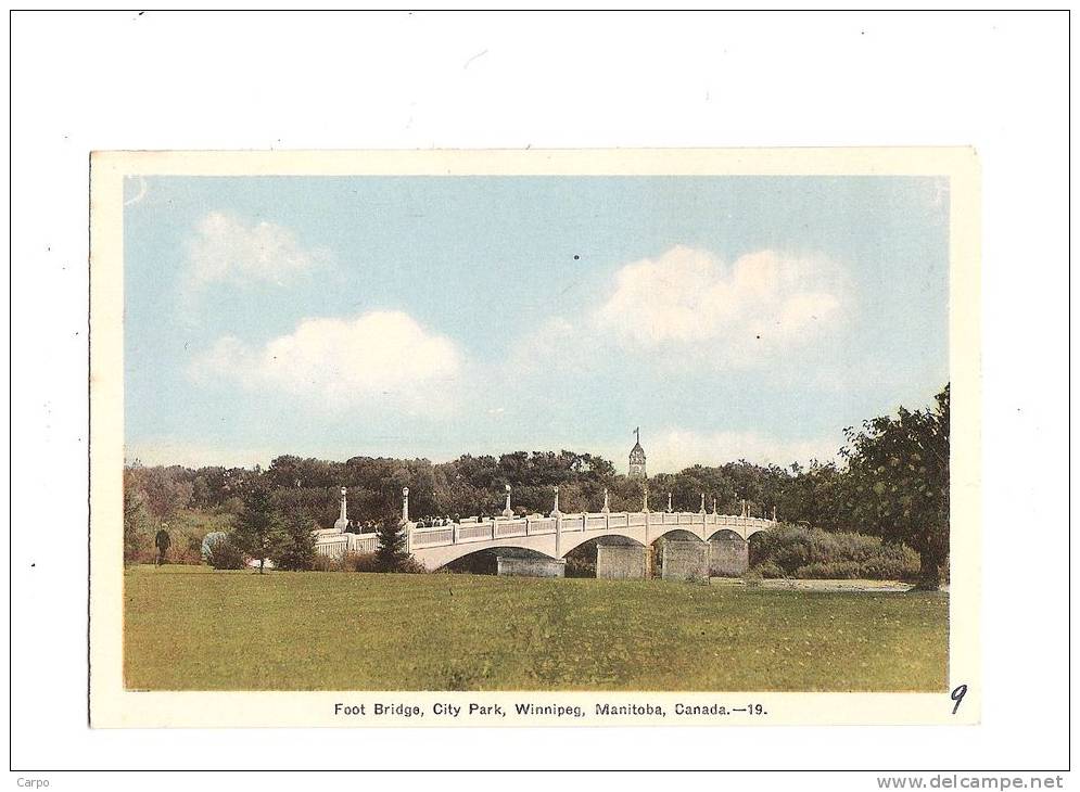 CANADA - MANITOBA - WINNIPEG. - Foot Bridge, City Park. - Other & Unclassified