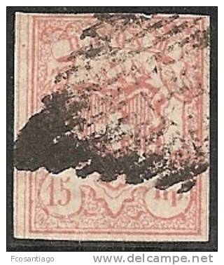 SUIZA 1851 - Yvert #23 - FU - 1843-1852 Federal & Cantonal Stamps