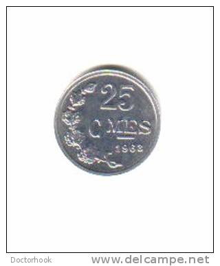 LUXEMBOURG    25  CENTIMES  1963   (KM # 45a.1) - Luxembourg