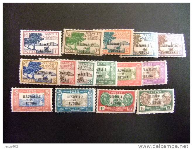 WALLIS ET FUTUNA WALLIS Y FUTUNA 1930 - 1938 Serie Incompleta  Yvert Nº 43 / 65 * MH - Unused Stamps