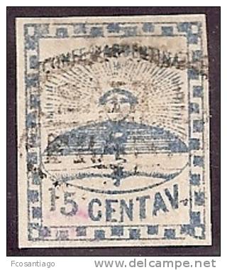 ARGENTINA 1858 - Yvert #3 - VFU - Gebraucht