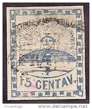 ARGENTINA 1858 - Yvert #3 - VFU - Used Stamps