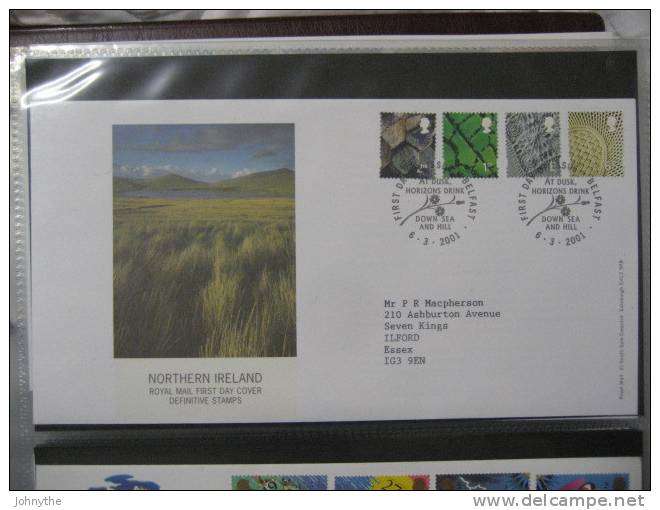 Great Britain 2001 Regional Definitives Northern Ireland Fdc - 2001-2010 Em. Décimales