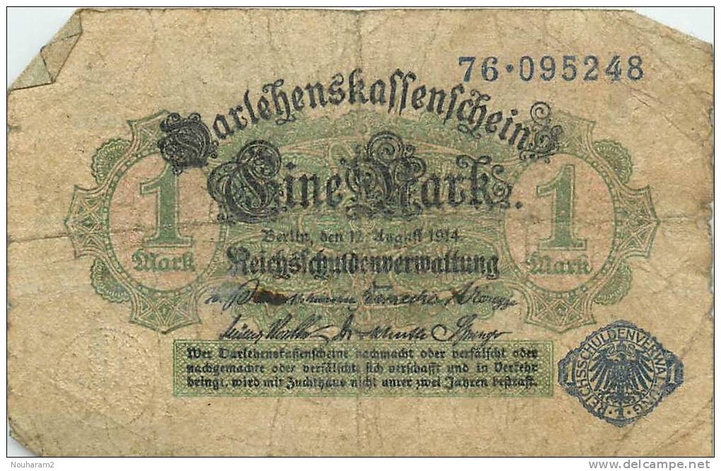 Billet Réf 310. 1 Mark - Zu Identifizieren