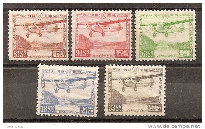 JAPON 1929 - Yvert #A3/6 - MLH * - Airmail