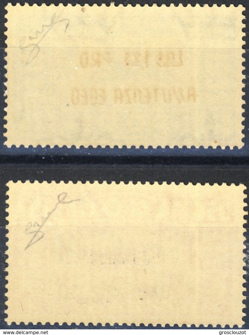 Egeo 1943 SS 41 Occupazione Tedesca. Pro Assistenza Egeo, Espressi N. E3-E4 MNH, Firmati Biondi Cat € 400 - Egeo (Ocu. Alemana)