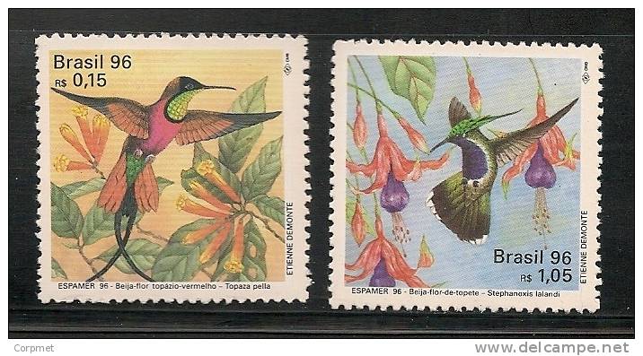 BRAZIL - 1996 FAUNA - BIRDS - ESPAMER 96 PHILATELIC EXPOSITION In SEVILLA   - Yvert # 2278/9 - MINT NH - Unused Stamps