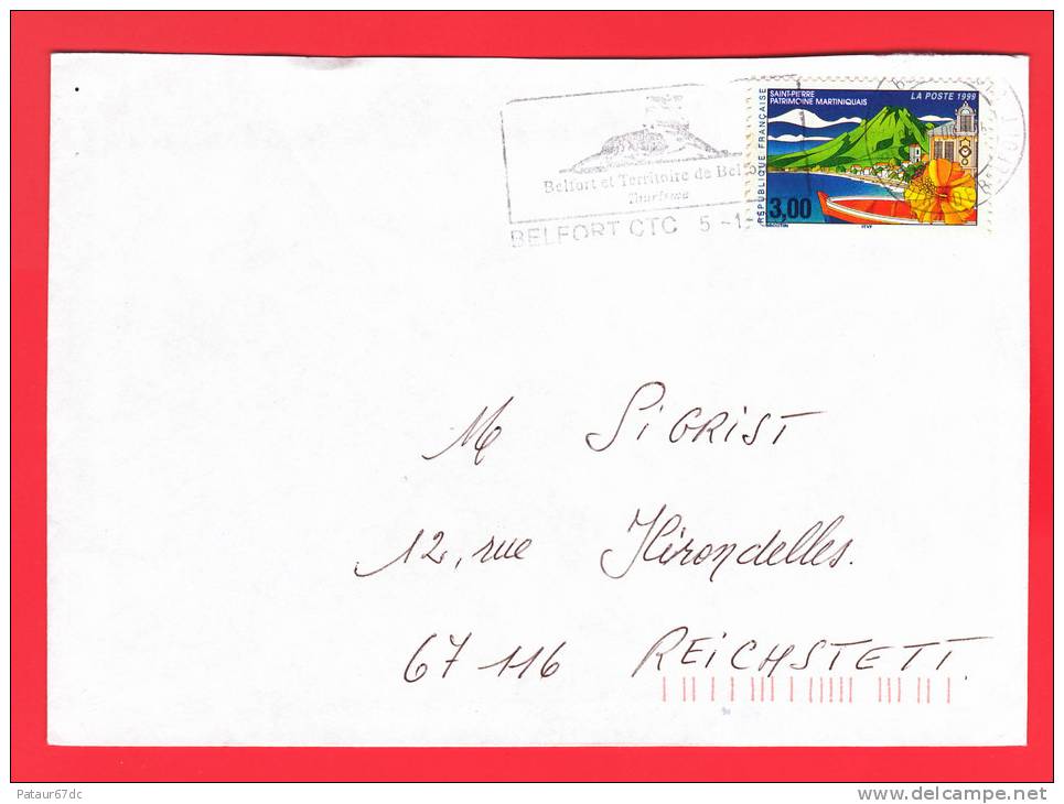 FRANCE / 1999 / Y&T N° 3244 : Saint-Pierre (Martinique) Sur Pli Du 05/01/2000 - 1961-....