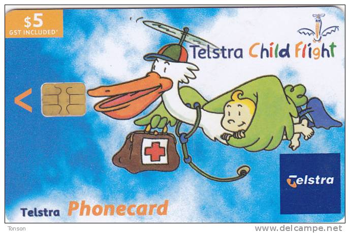 Australia, 02005011N, Telstra Child Flight (Exp.Oct'04), 2 Scans. - Australia