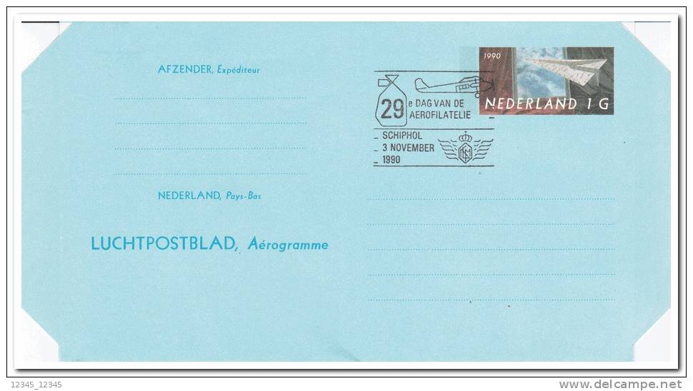 Nederland 1990 Luchtpostblad - Poste Aérienne