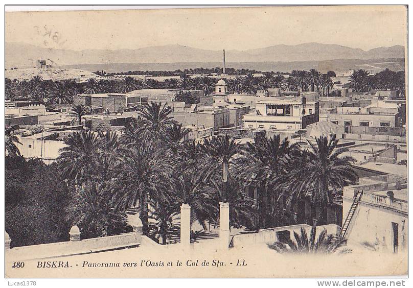 BISKRA / PANORAMA VERS L OASIS ET LE COL DE SFA - Biskra