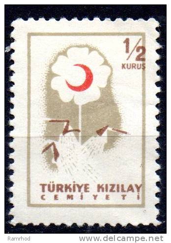 TURKEY 1957 Red Crescent. -1/2k. - Drab And Brown  MH - Timbres De Bienfaisance