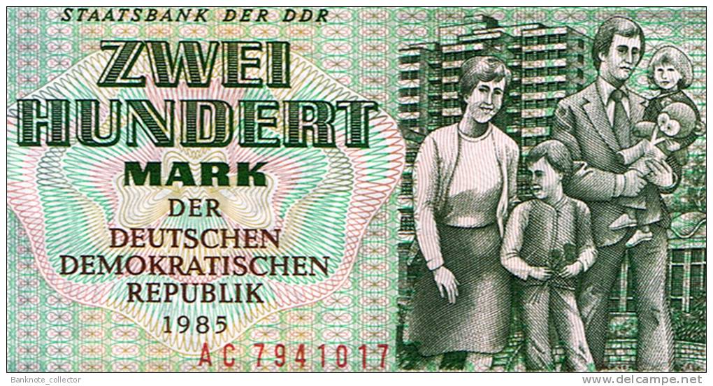 DDR Banknote - 200 Mark Der DDR, Ro. 364a, Fehldruck, Wrong Printing, UNC, 1985 ! - 200 Mark