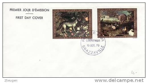 CONGO BRAZZAVILLE 1973  EUROPAFRICA  FDC - Ideas Europeas