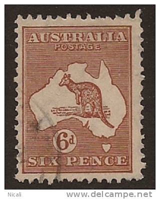 AUSTRALIA 1931 6d Kangaroo VFU SG 132 TG226 - Used Stamps