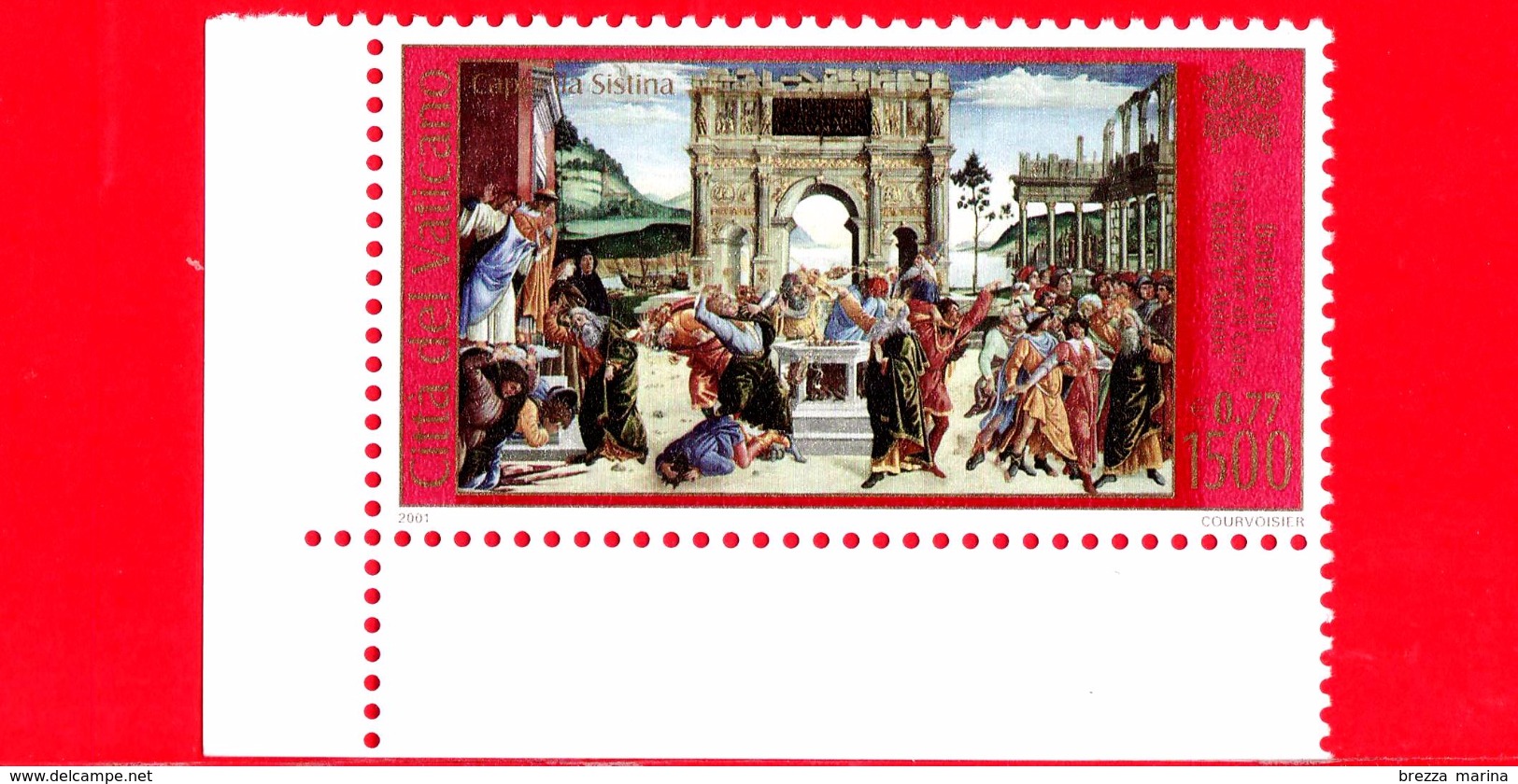 Nuovo - MNH - VATICANO - 2001 - La Cappella Sistina Restaurata - La Punizione Di Core - 1500 L. - 0,77 - Neufs