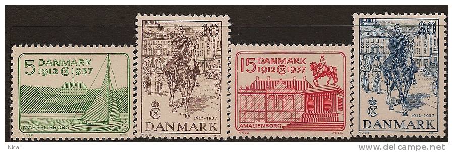 DENMARK 1937 Silver Jubilee SG 306-9 HM JU111 - Neufs