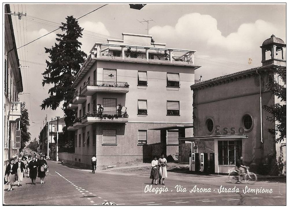 R5 229 - OLEGGIO - NOVARA - VIA ARONA - STRADA SEMPIONE -  VG. A. ´50 - F.G. - Novara