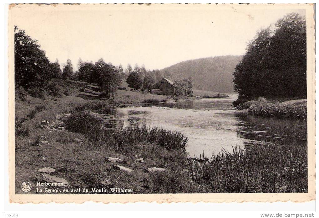 Herbeumont-La Semois En Aval Du Moulin Willaimes (Willaime)-+/-1937-Edit.G . Gaillard, Herbeumont - Herbeumont