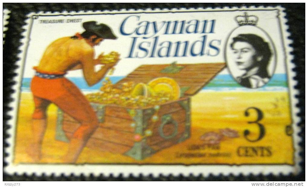 Cayman Islands 1974 Treasure Chest 3c - Mint - Iles Caïmans