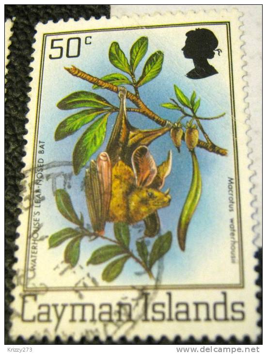 Cayman Islands 1980 Waterhouses Leaf Nosed Bat 50c - Used - Kaaiman Eilanden