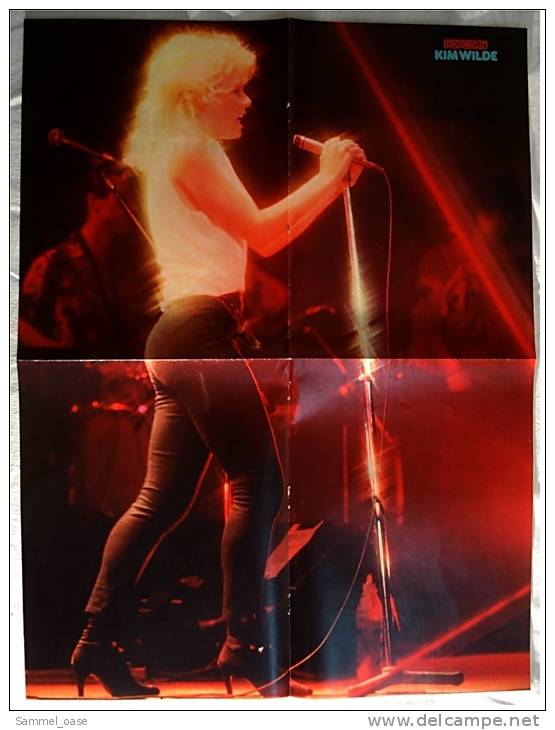 Musik Poster :  Kim Wilde  -  Rückseite : Markus In 3D  -  Ca. 1982 Aus Der Popcorn - Affiches & Posters