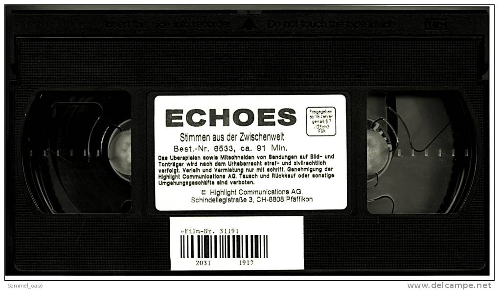 VHS Video Thriller ,  Echoes - Stimmen Aus Der Zwischenwelt  - Mit Kevin Bacon, Kathryn Erbe, Illeana Douglas - Von 1999 - Crime