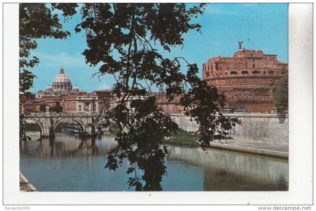 BT1556 Italy Rome Sant'angelo Bridge And Castle  2 Scans - Castel Sant'Angelo