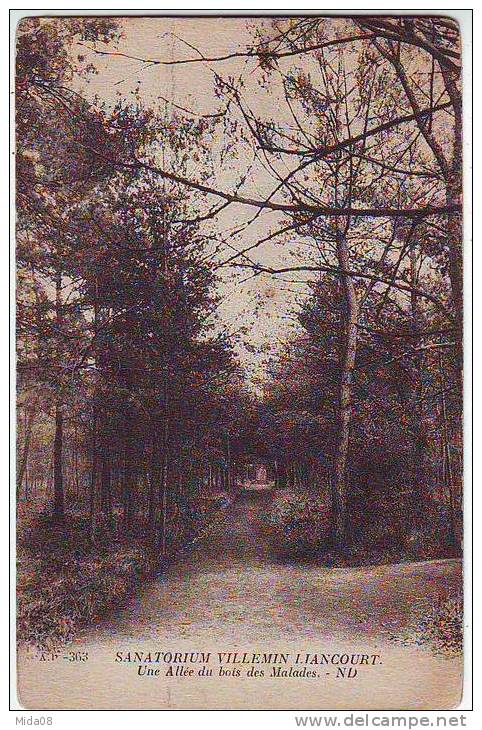 60. SANATORIUM VILLEMIN . LIANCOURT. UNE ALLEE DU BOIS DES MALADES. - Liancourt