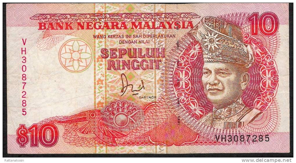 MALAYSIA   P29a  10  RINGGIT   1989 #VH    AVF    NO P.h. ! ! - Malasia