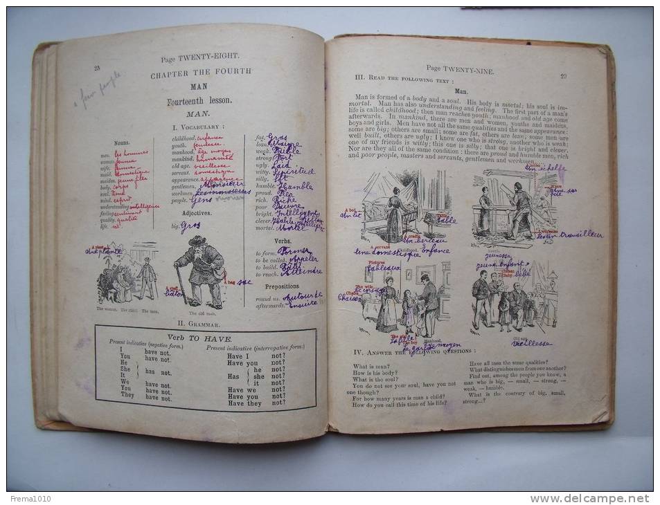 FIRST ENGLISH BOOK Every Child´s: Livre Scolaire 1914 - Enseignement Intuitif De La Langue Anglaise Par L´Image - 6-12 Years Old