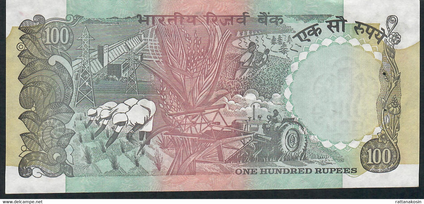 INDIA   P86d 100 RUPEES 1979 #2DS Red Signature 86    UNC.  2 P.h. ! ! - Inde