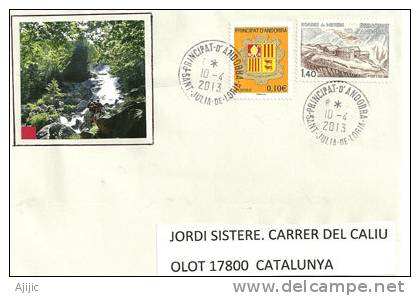 Belle Lettre De La Poste Locale De Sant Julia De Loria, Adressée En Catalogne (t-p Bordes De Mereig. Canillo) Andorra. - Cartas & Documentos