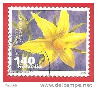 SVIZZERA - SUISSE - 2012 - FIORI - FLOWERS - LYCOPERSICUM -  SF. 1,40 - Used Stamps