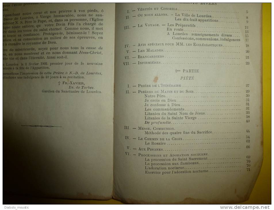 1922  Manuel Du Pélerinage Du Diocèse De ROUEN Au Sanctuaire De Notre-Dame De LOURDES - 1901-1940