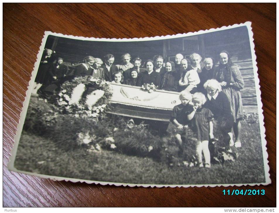 FUNERAL  CASCKET  COFFIN , OLD REAL PHOTO , M - Funerali