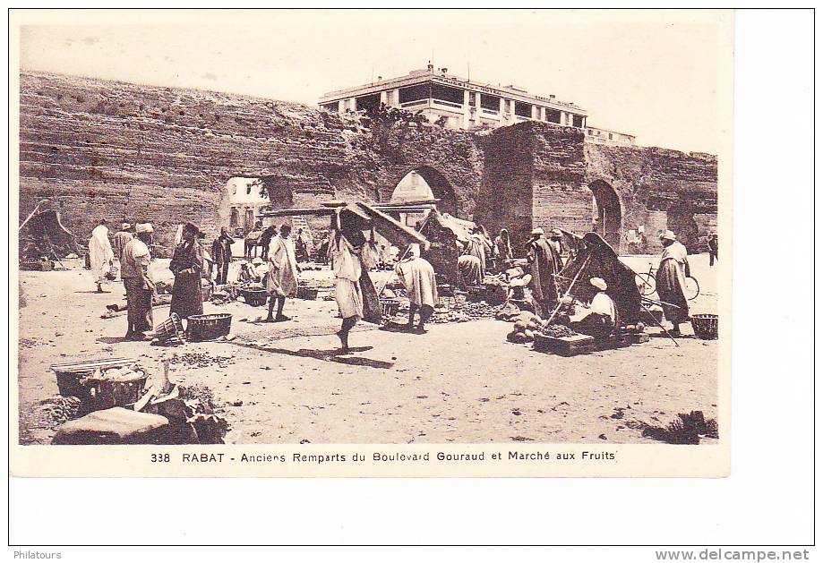 MAROC  --  RABAT  --   Anciens Remparts Du Boulevard Gouraud Et Marché Aux Fruits - Autres & Non Classés