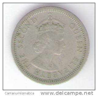 CARAIBI BRITANNICI TERRITORI 10 CENTS 1956 - Territoires Britanniques Des Caraïbes