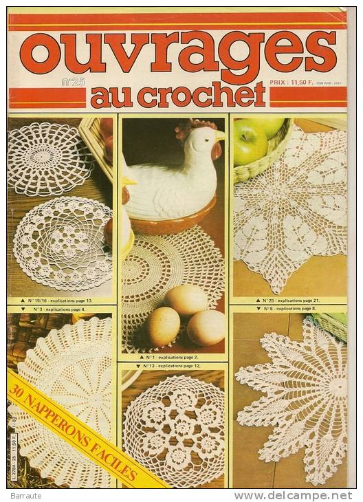 OUVRAGE Au CROCHET N° 25 . 30 Napperons Faciles. - Innendekoration