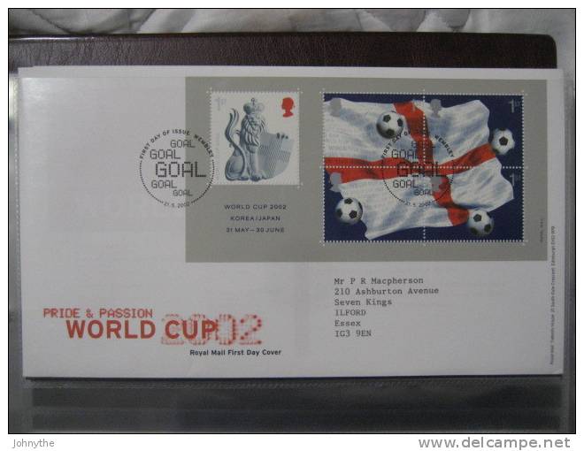 Great Britain 2002 World Cup Fdc - 2001-10 Ediciones Decimales