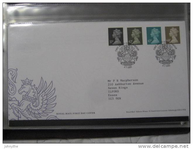 Great Britain 2002 Definitives Fdc - 2001-10 Ediciones Decimales