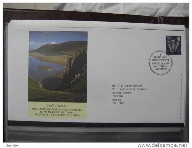 Great Britain 2002 Regional Definitives Cymru/Wales Fdc - 2001-2010. Decimale Uitgaven