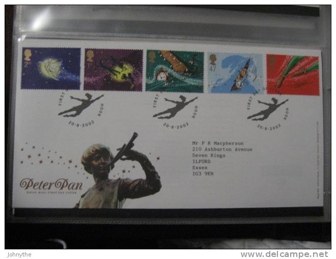 Great Britain 2002 Peter Pan Fdc - 2001-10 Ediciones Decimales