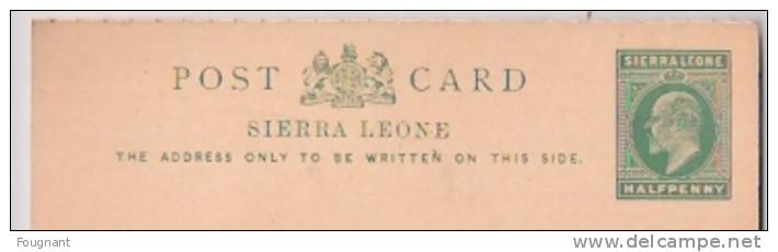 SIERRA LEONE : Entier Postal;Carte Postale Avec Carte Réponse.Avant 1900.Non écrite.Parfaite. - Sierra Leone (1961-...)